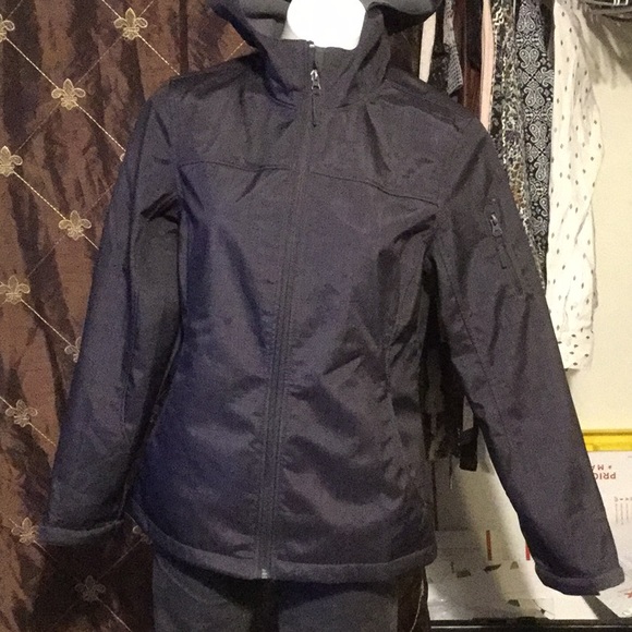 NWOT FREE TECH DARK GRAY/BLACK ZIP HOODED JACKET - Picture 1 of 8